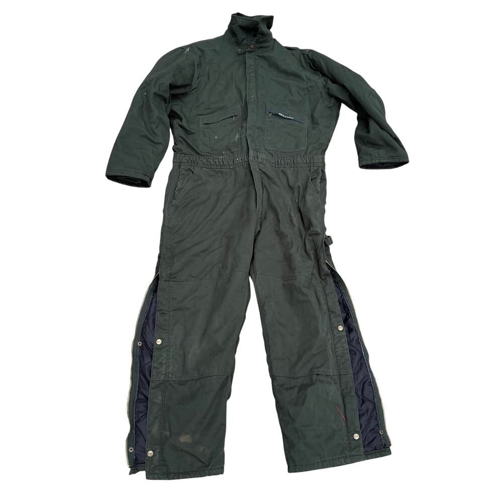 Key Outerwear Green Coveralls Mens XL Insulated Quilted 975.31 RN#17754